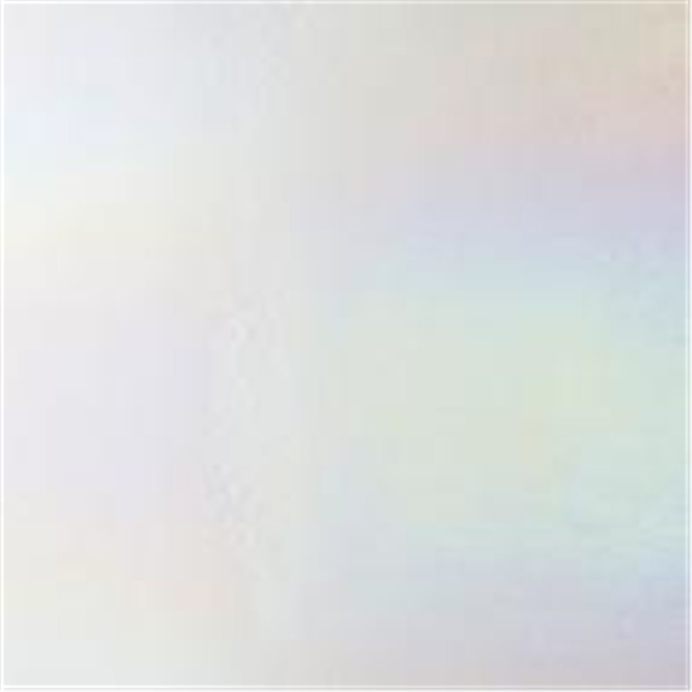 Bullseye White - Opalescent - Rainbow Irid - 3mm - Plaque Fusing