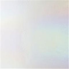 Bullseye White - Opalescent - Rainbow Irid - 3mm - Plaque Fusing