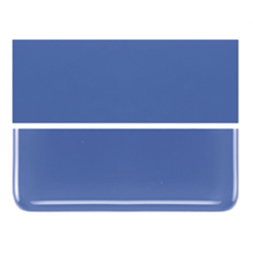Bullseye Cobalt Blue - Opalescent - 2mm - Thin Rolled - Plaque Fusing
