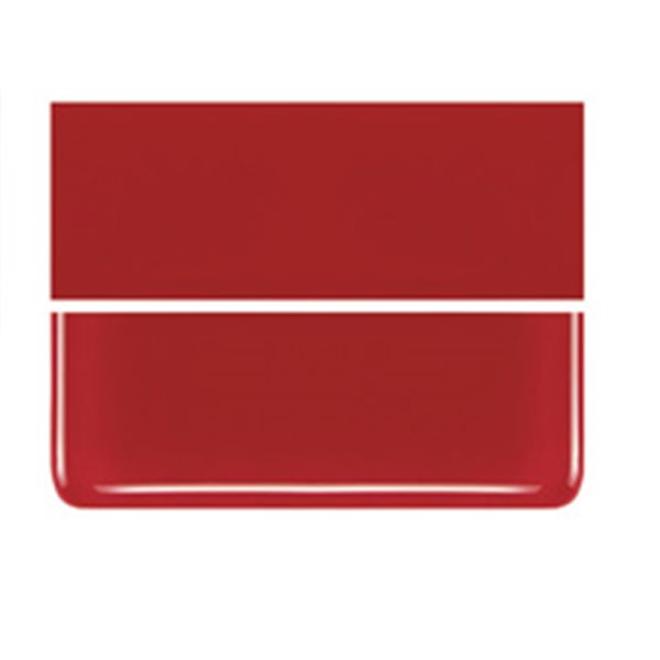 Bullseye Red - Opaleszent - 2mm - Thin Rolled - Fusing Glas Tafeln