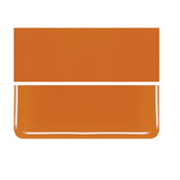 Bullseye Orange - Opalescent - 3mm - Fusible Glass Sheets