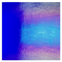 Bullseye Deep Royal Blue - Transparent - Rainbow Irid - 3mm - Fusing Glas Tafeln