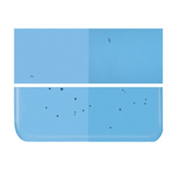 Bullseye Turquoise Blue - Transparent - 3mm - Fusible Glass Sheets