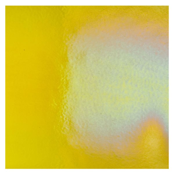 Bullseye Yellow - Transparent - Rainbow Irid - 3mm - Fusing Glas Tafeln