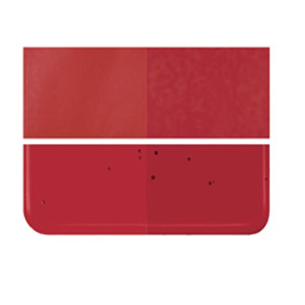 Bullseye Red - Transparent - 3mm - Fusing Glas Tafeln