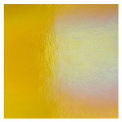 Bullseye Medium Amber - Transparent - Rainbow Irid - 3mm - Plaque Fusing