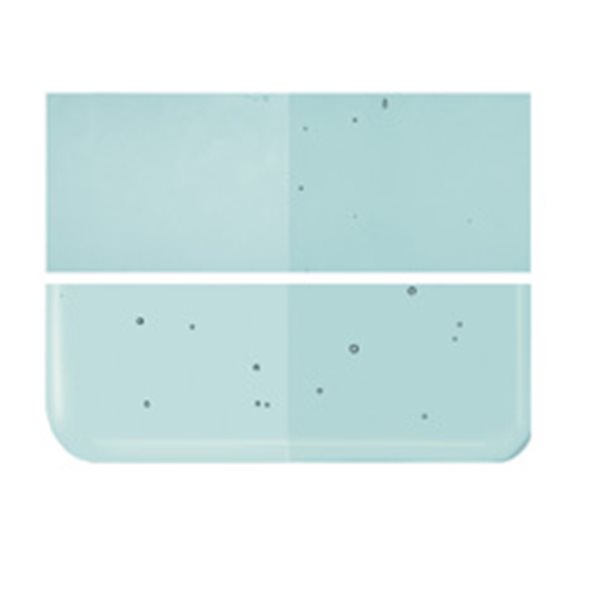 Bullseye Light Aquamarine Blue - Transparent - 2mm - Thin Rolled - Fusing Glas Tafeln