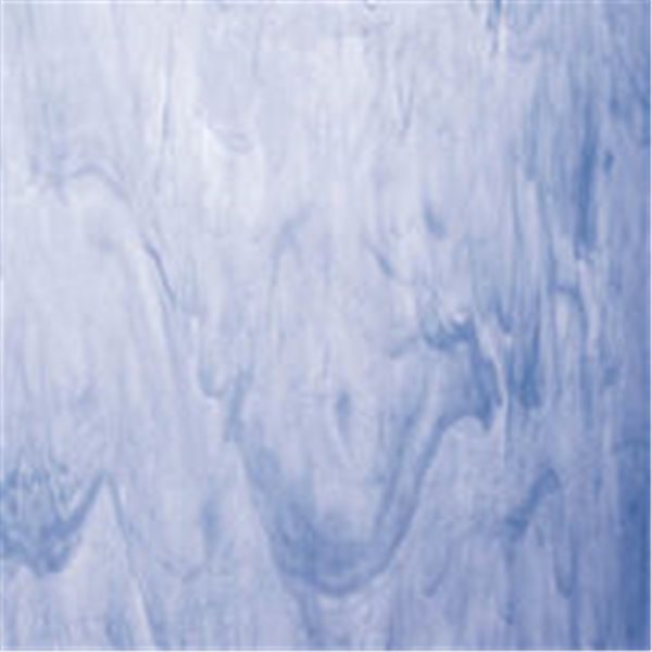 Spectrum White Swirled with Light Blue - 3mm - Non-Fusible Glass Sheets