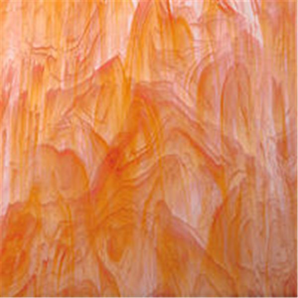 Spectrum White Swirled with Orange - 3mm - Non-Fusing Glas Tafeln  