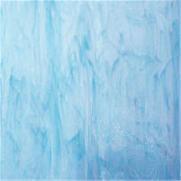 Spectrum White Swirled with Sky Blue - 3mm - Non-Fusible Glass Sheets