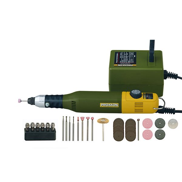 Proxxon Micromot - Drill with Polishing & Engraving Bits - 12V - Variable Speed