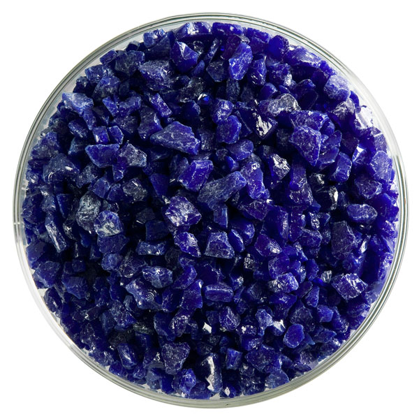 Bullseye Frit - Deep Cobalt Blue - Grob - 450g - Opaleszent