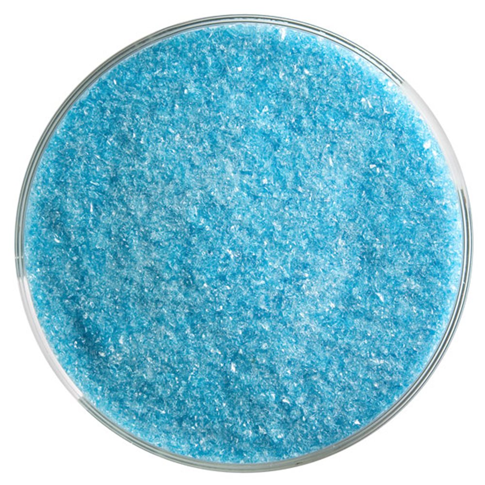 Bullseye Frit - Turquoise Blue - Fein - 450g - Transparent