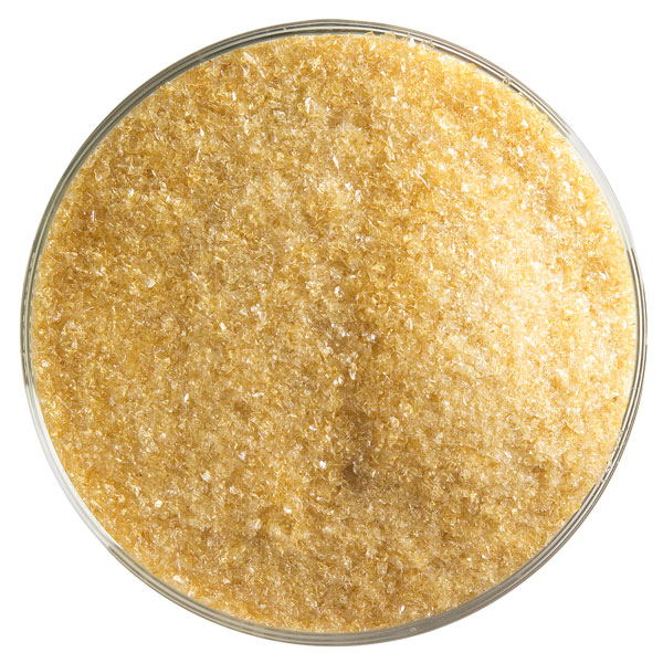 Bullseye Frit - Medium Amber - Fein - 450g - Transparent