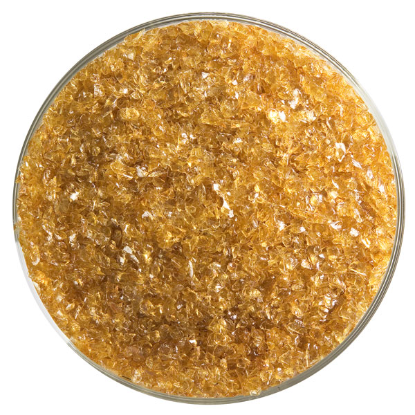 Bullseye Frit - Medium Amber - Mittel - 450g - Transparent