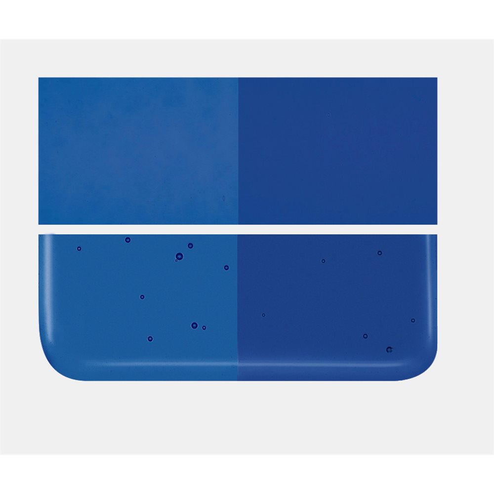 Bullseye Caribbean Blue - Transparent - 3mm - Plaque Fusing