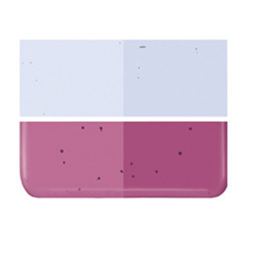 Bullseye Light Pink Striker - Transparent - 2mm - Thin Rolled - Fusing Glas Tafeln