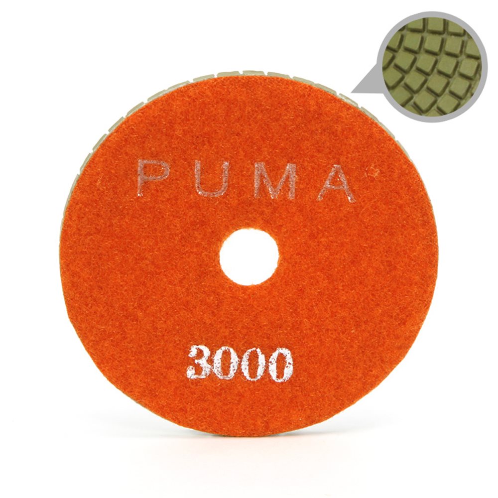 Smoothing Pad Diamond Resin - 100mm - 3000 grit - Orange