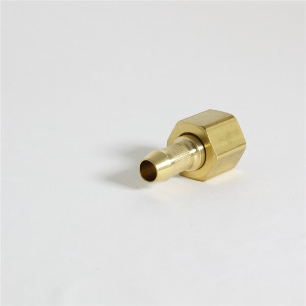 Compression Nut with Hosetail for Oxygen - 3/8 inch for 8mm Hose