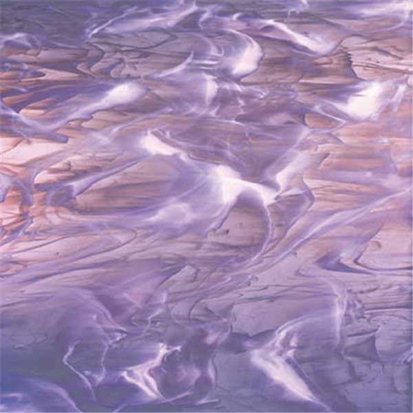 Spectrum Violet and White Wispy - 3mm - Non-Fusible Glass Sheets
