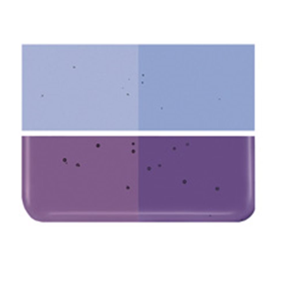 Bullseye Violet Striker - Transparent - 3mm - Fusible Glass Sheets