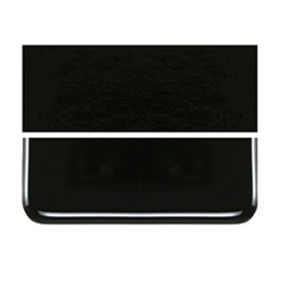 Bullseye Stiff Black - Opalescent - 3mm - Fusible Glass Sheets