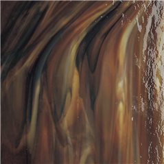 Bullseye Woodland Brown Opal - Ivory - Black 3 Color Mix - 3mm - Fusing Glas Tafeln