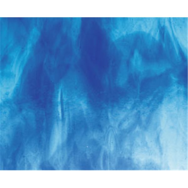Bullseye Turquoise Blue - Deep Royal Blue 2 Color Mix - 3mm - Fusible Glass Sheets
