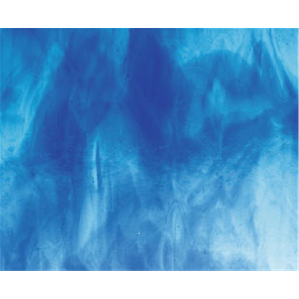 Bullseye Turquoise Blue - Deep Royal Blue 2 Color Mix - 3mm - Fusible Glass  Sheets