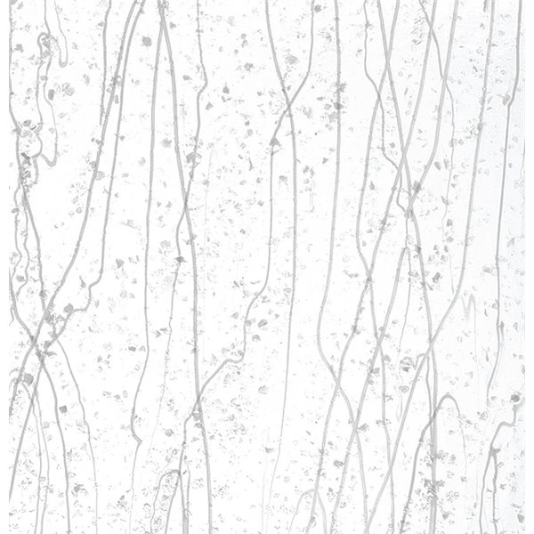 Bullseye Vanilla & White on Clear Base - Collage - 3mm - Single Rolled - Fusing Glas Tafeln