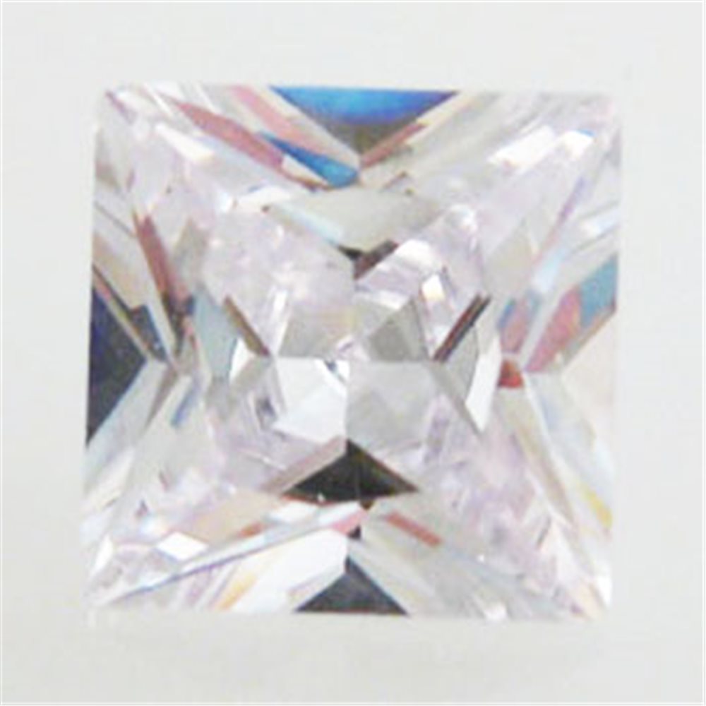 Cubic Zirconia - White - Princess - 4x4mm - 5pcs