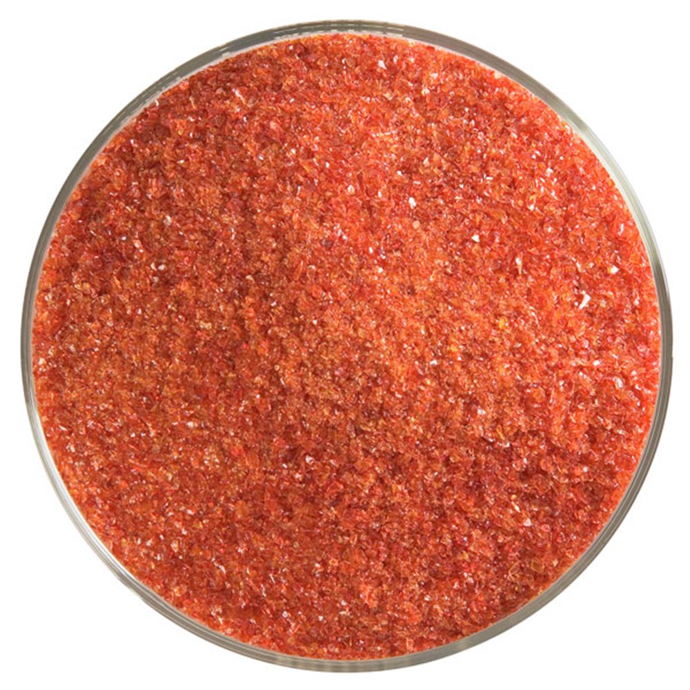Bullseye Frit - Garnet Red - Fein - 450g - Transparent