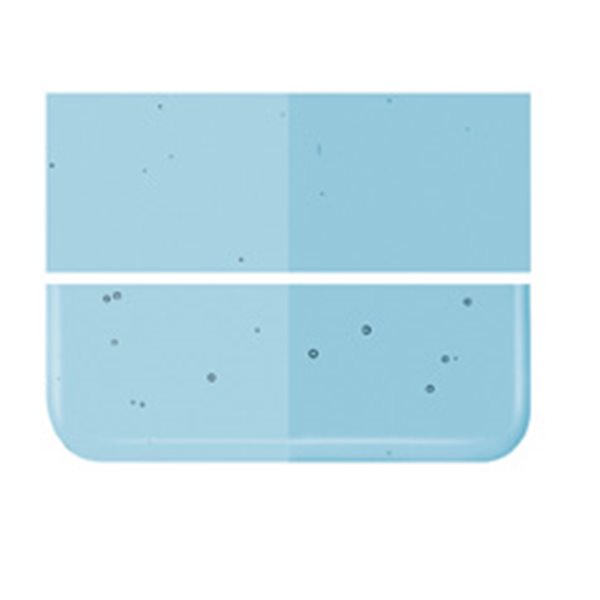 Bullseye Light Turquoise Blue - Transparent - 3mm - Fusing Glas Tafeln