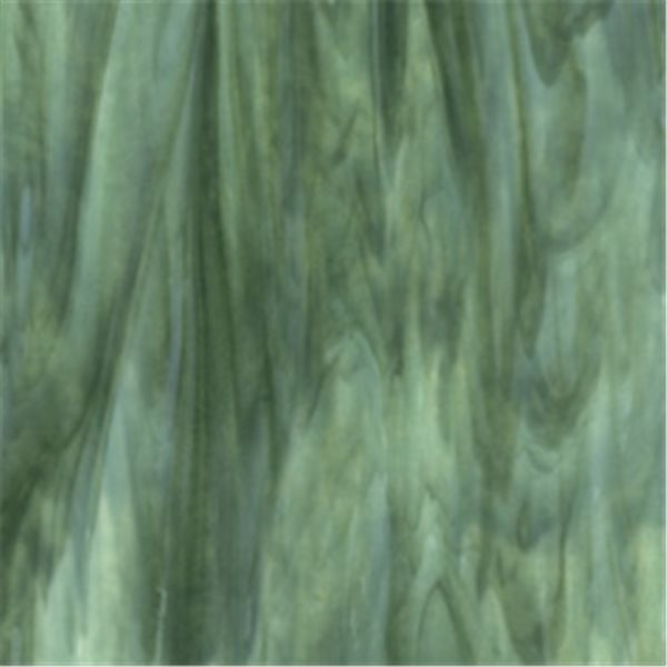 Bullseye Mint Opal - Deep Forest Green 2 Color Mix - 3mm - Single Rolled - Fusible Glass Sheets