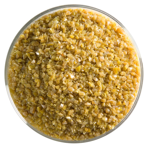 Bullseye Frit - Golden Green - Mittel - 450g - Opaleszent