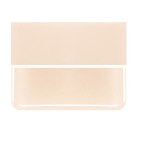 Bullseye Light Peach Cream - Opalescent - 2mm - Thin Rolled - Fusible Glass Sheets