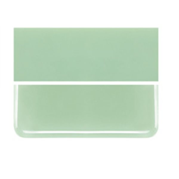 Bullseye Mint Green - Opalescent - 2mm - Thin Rolled - Fusible Glass Sheets