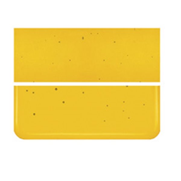 Bullseye Marigold Yellow - Transparent - 2mm - Thin Rolled - Plaque Fusing