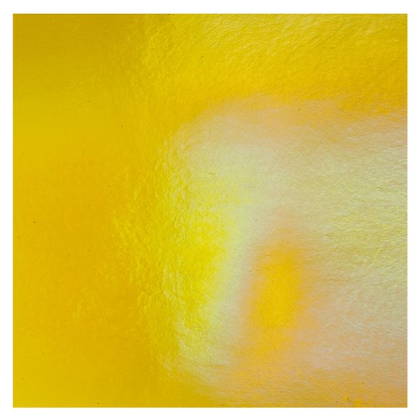 Bullseye Marigold Yellow - Transparent - Rainbow Irid - 3mm - Plaque Fusing