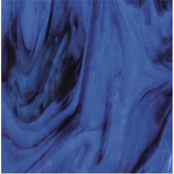 Bullseye Blue Opal - Plum 2 Color Mix - 3mm - Single Rolled - Fusing Glas Tafeln