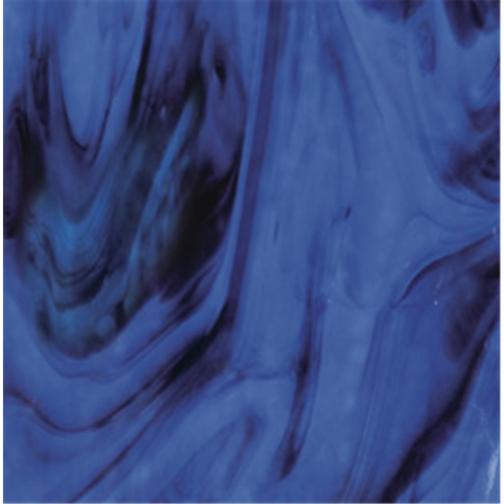 Bullseye Blue Opal - Plum 2 Color Mix - 3mm - Single Rolled - Fusing Glas Tafeln
