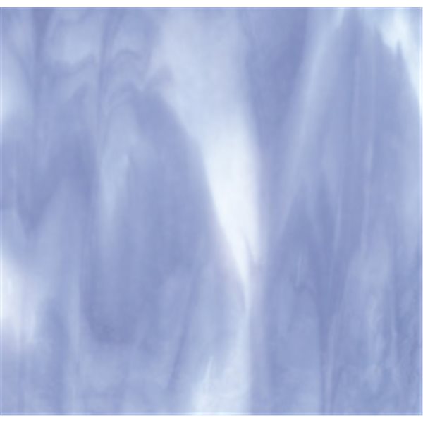 Bullseye White - Lavender Blue Opal 2 Color Mix - 3mm - Single Rolled - Fusible Glass Sheets