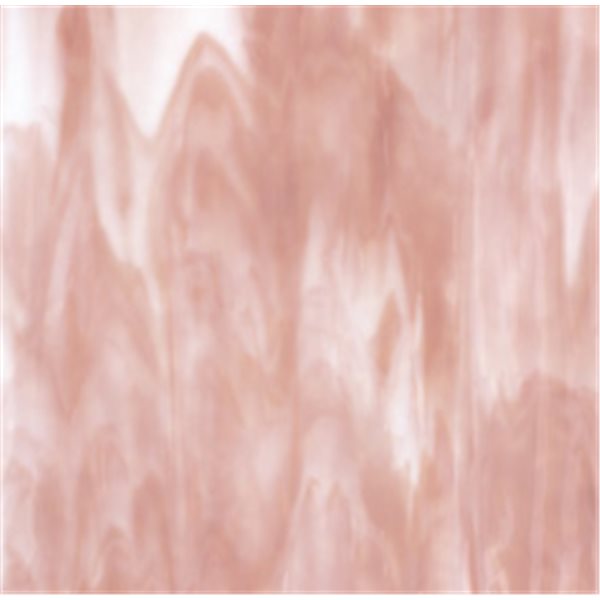 Bullseye White - Salmon Pink Opal 2 Color Mix - 3mm - Single Rolled - Fusing Glas Tafeln