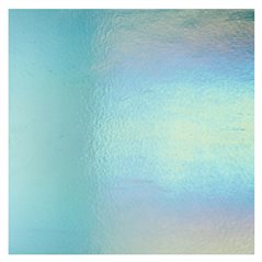 Bullseye Sea Blue - Transparent - Rainbow Irid - 3mm - Plaque Fusing
