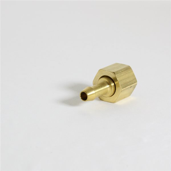 Compression Nut with Hosetail for Oxygen - 3/8 inch for 6mm Hose