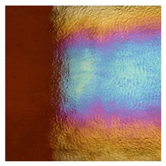 Bullseye Sienna - Transparent - Rainbow Iridescent - 3mm - Fusible Glass Sheets