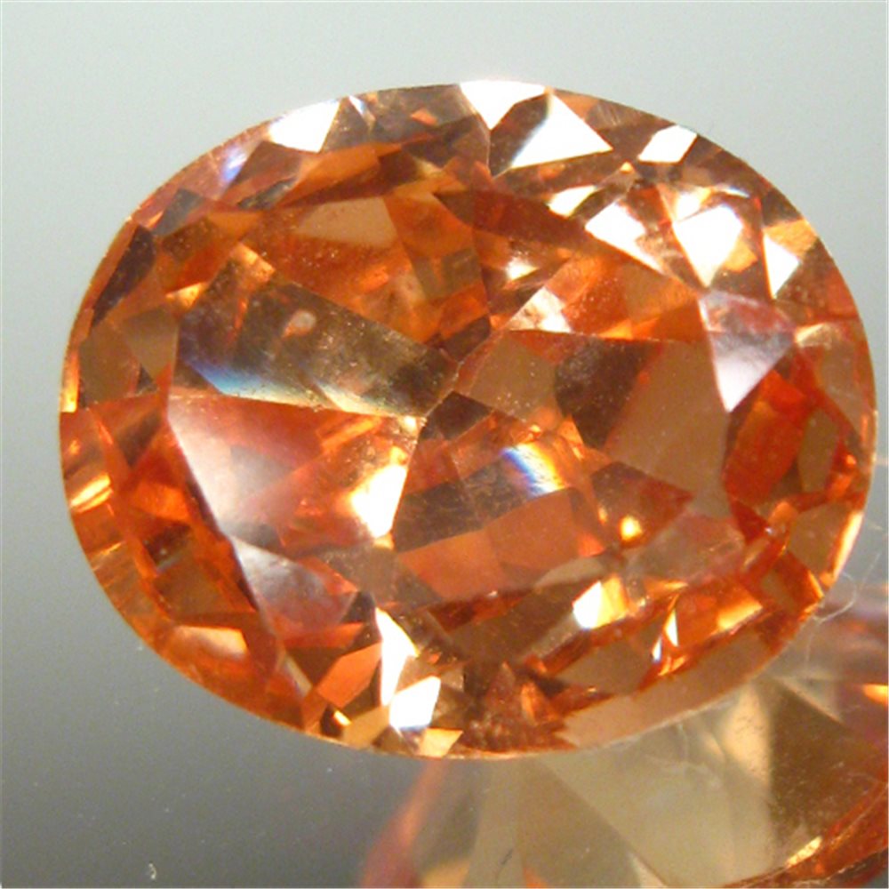 Cubic Zirconia - Champagne - Oval - 9x7mm - 1 pc