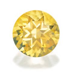 Cubic Zirconia - Yellow - Round - 10mm - 1pc