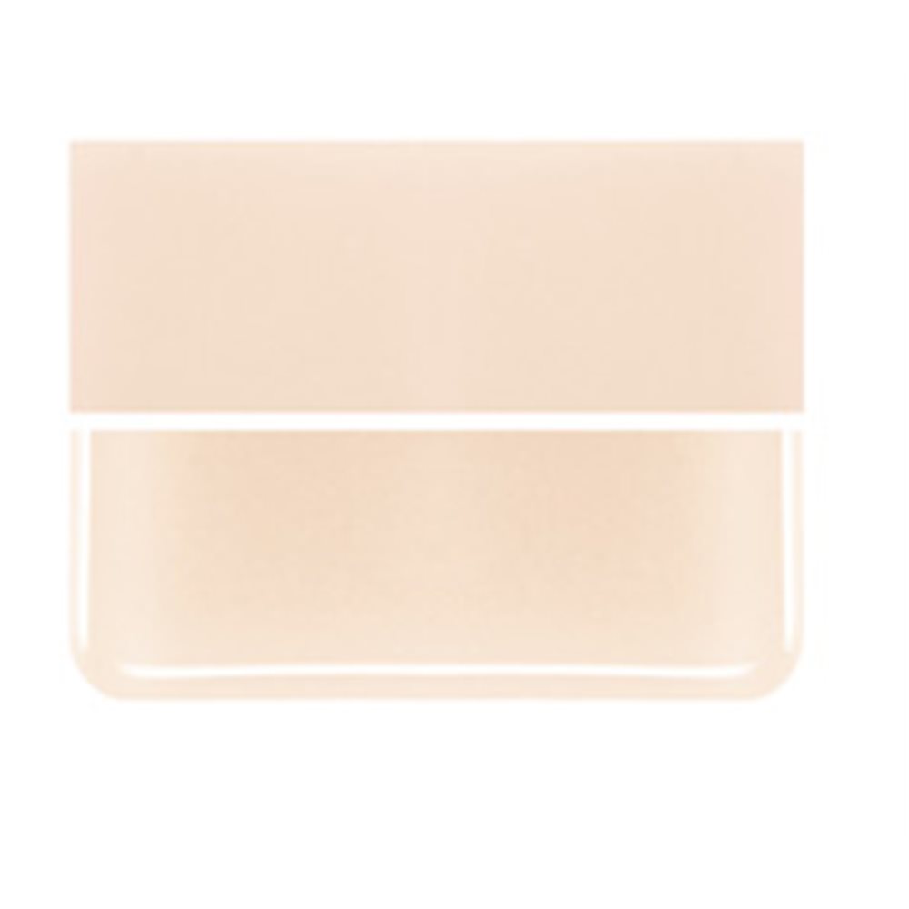 Bullseye Light Peach Cream - Opalescent - 3mm - Plaque Fusing