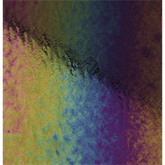 Bullseye Black - Opalescent - Rainbow Iridescent - 3mm - Fusible Glass Sheets